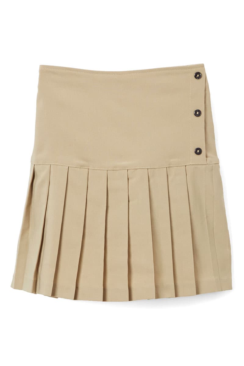 Girl's Uniform Buttoned Skort