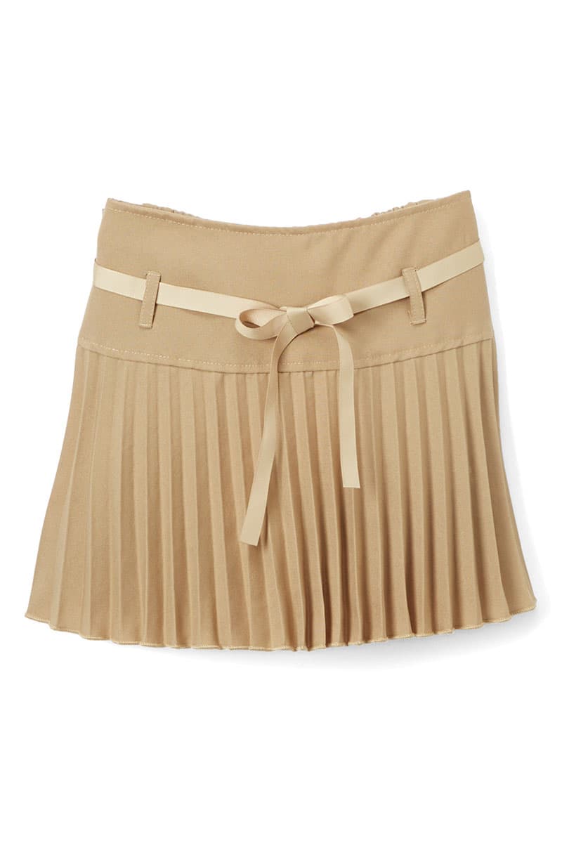 Girl's Pleated Ribbon Skort