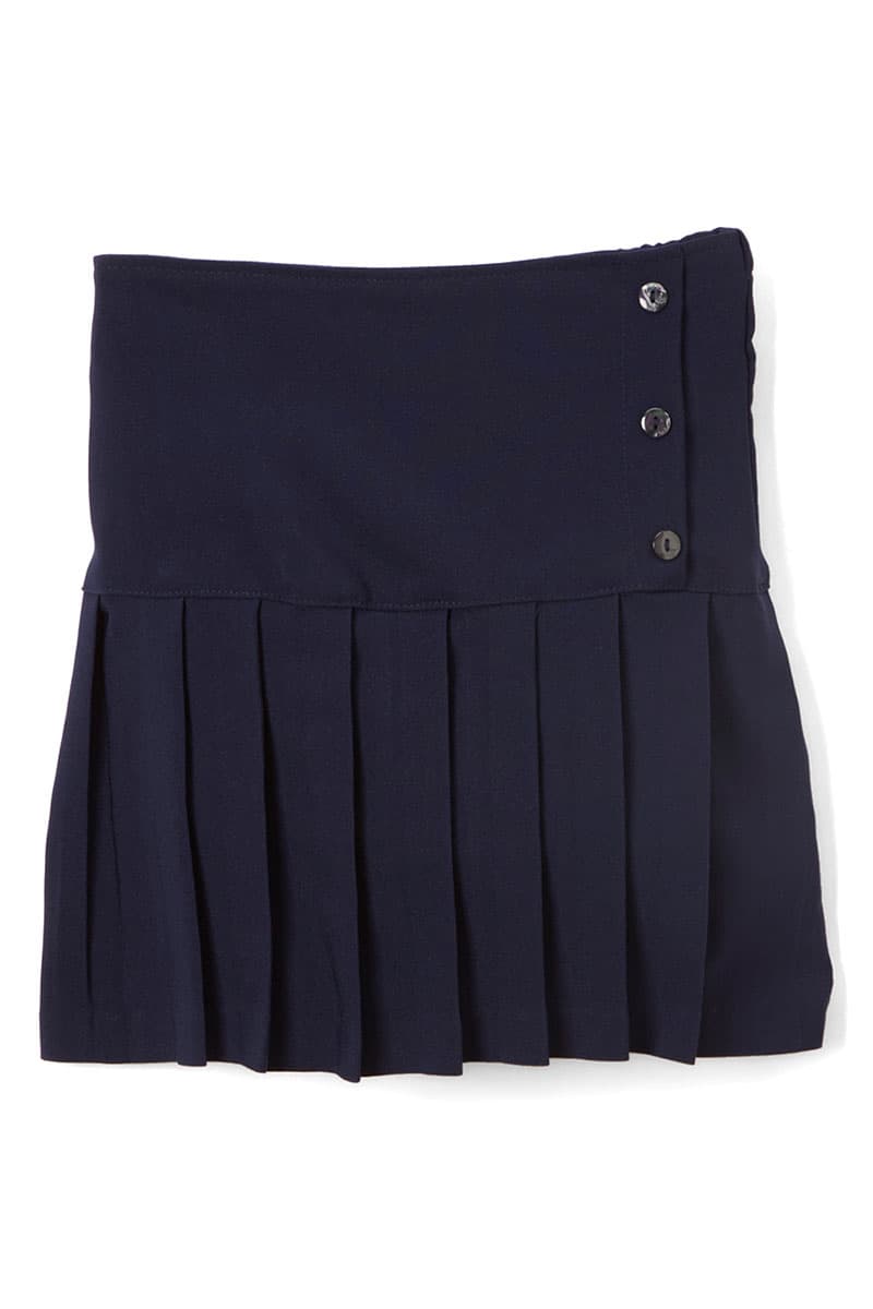 Girl's Uniform Buttoned Skort