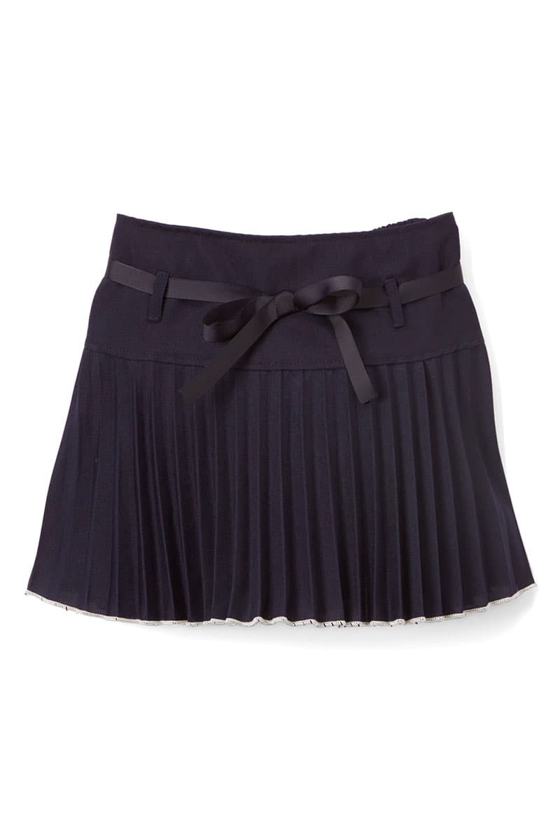 Girl's Pleated Ribbon Skort