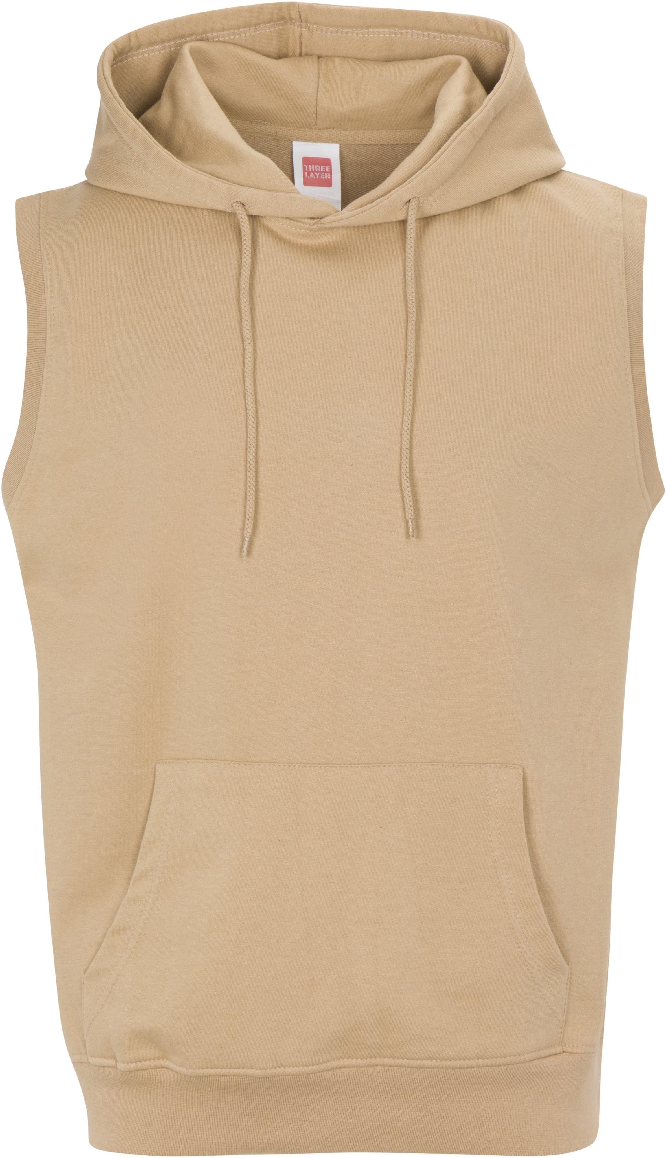 French Terry Sleeveless Pullover Hoodie
