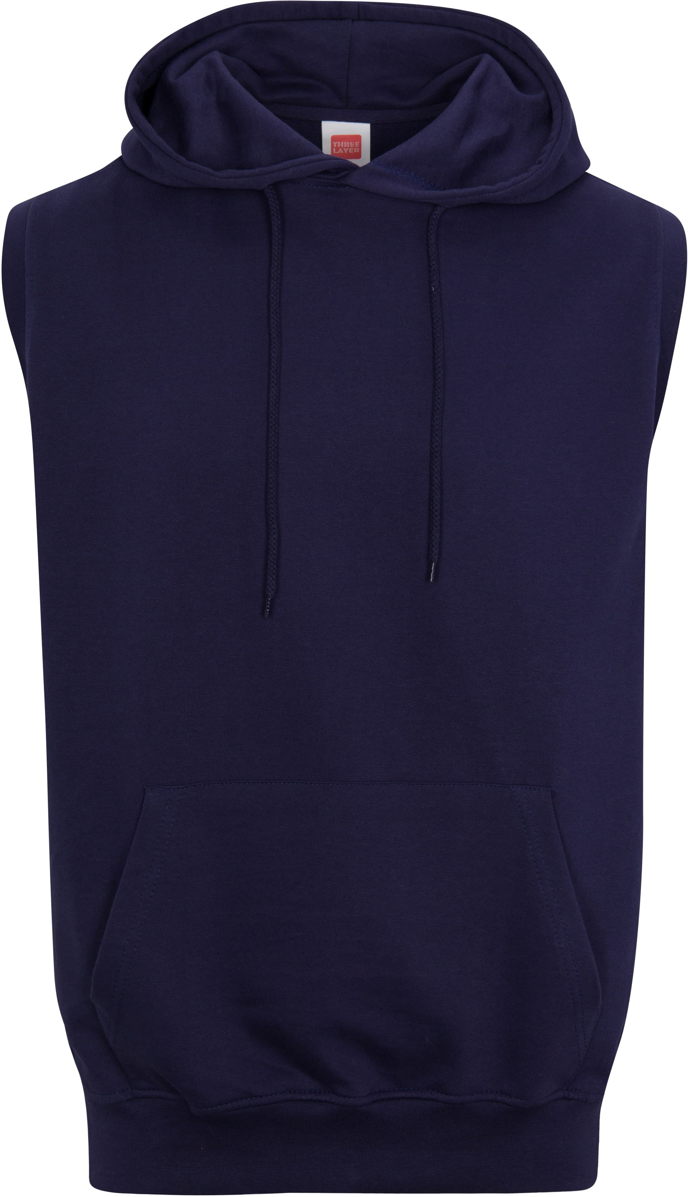 French Terry Sleeveless Pullover Hoodie